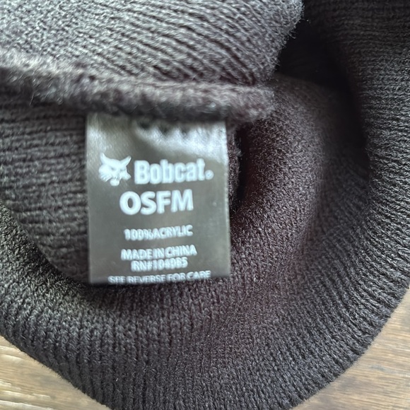 BOBCAT Knit Cuffed beanie,embroidered logo,winter warm,soft stretch unisex OSFM - Picture 5 of 6